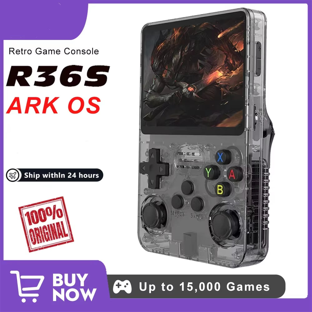 R36S Retro Game Console _Single Cartridge Portable Pocket Video Player