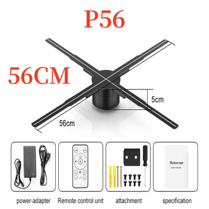 14-85CM 3D Hologram Projector Fan Display Advertising Logo Light Led Sign Holographic Lamp Three-Dimensional Projectors Lamp