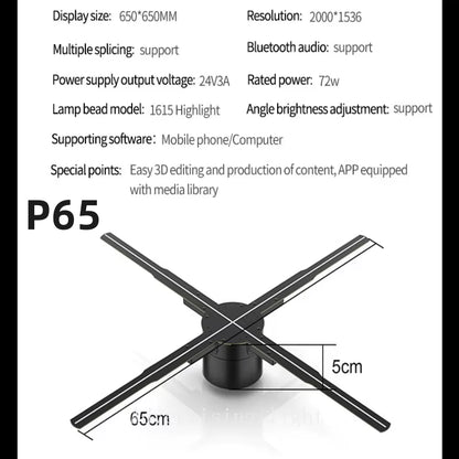 14-85CM 3D Hologram Projector Fan Display Advertising Logo Light Led Sign Holographic Lamp Three-Dimensional Projectors Lamp