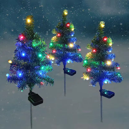 Solar Christmas Tree Lights Waterproof IP65 Durable Outdoor Decoration for Lawn Patio and Balcony Easy Installation No Wiring