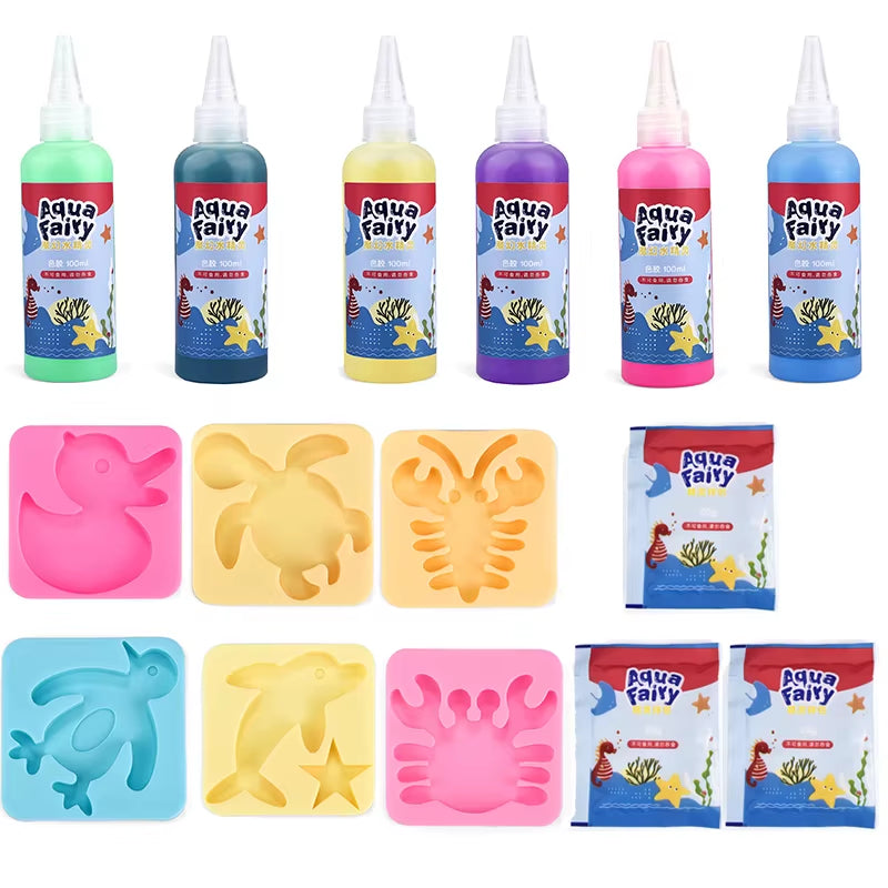 Kids Handmade DIY Craft Painting Stickers Montessori Education Origami Magic Water Elves Kit Set Toys Children Gift Kids Craft