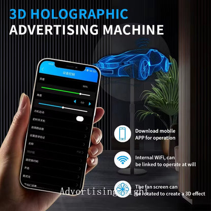 14-85CM 3D Hologram Projector Fan Display Advertising Logo Light Led Sign Holographic Lamp Three-Dimensional Projectors Lamp