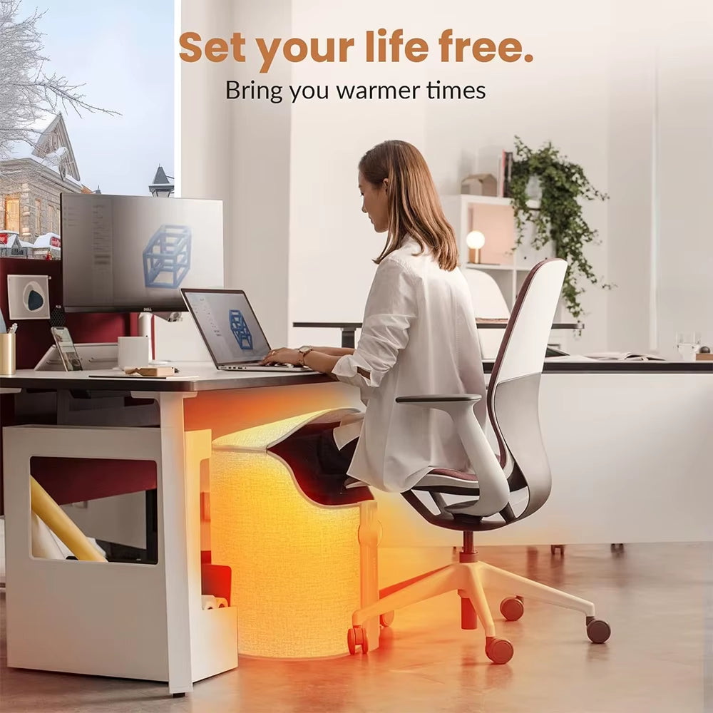 Folding Electric Feet Heater Winter Cushion Portable Adjustable Thermostat Foot Warmer for Home Office Feet Leg Heated Warm