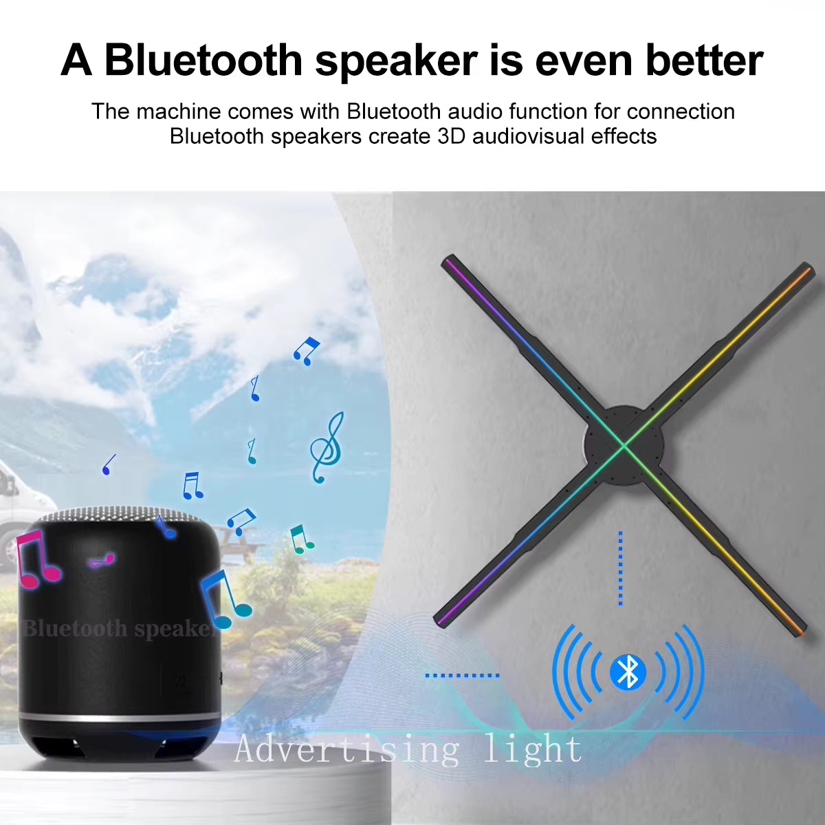 14-85CM 3D Hologram Projector Fan Display Advertising Logo Light Led Sign Holographic Lamp Three-Dimensional Projectors Lamp