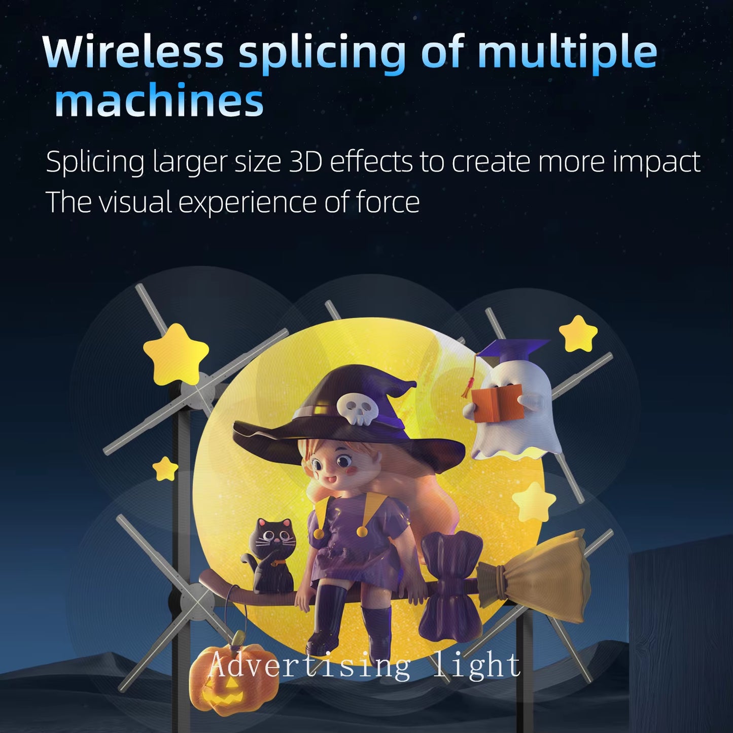 14-85CM 3D Hologram Projector Fan Display Advertising Logo Light Led Sign Holographic Lamp Three-Dimensional Projectors Lamp