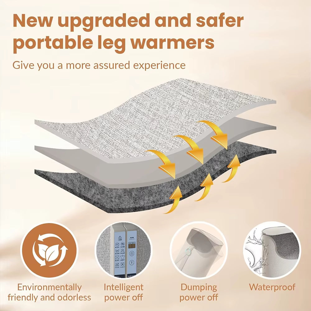 Folding Electric Feet Heater Winter Cushion Portable Adjustable Thermostat Foot Warmer for Home Office Feet Leg Heated Warm