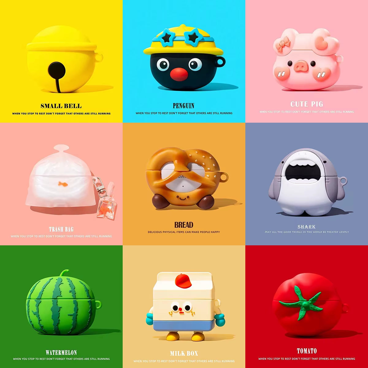 3D Cartoon Silicon Penguin Shark Case for Huawei Free Clip Shockproof Shell Headphone Guard Protective Cover for Huawei Freeclip