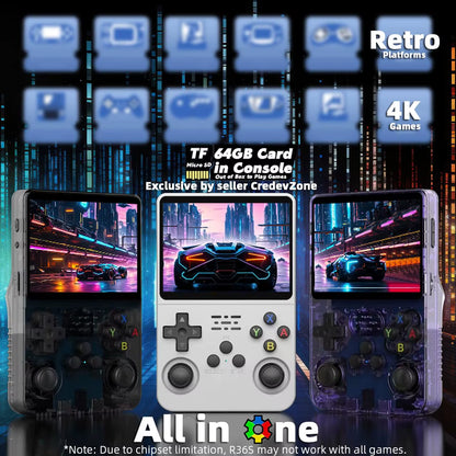 R36S Retro Game Console _Single Cartridge Portable Pocket Video Player
