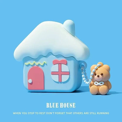 3D Cartoon Silicon Penguin Shark Case for Huawei Free Clip Shockproof Shell Headphone Guard Protective Cover for Huawei Freeclip